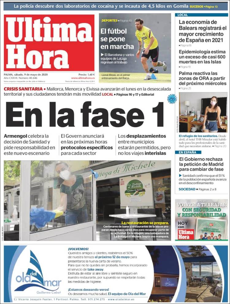 Portada de Última Hora (España)