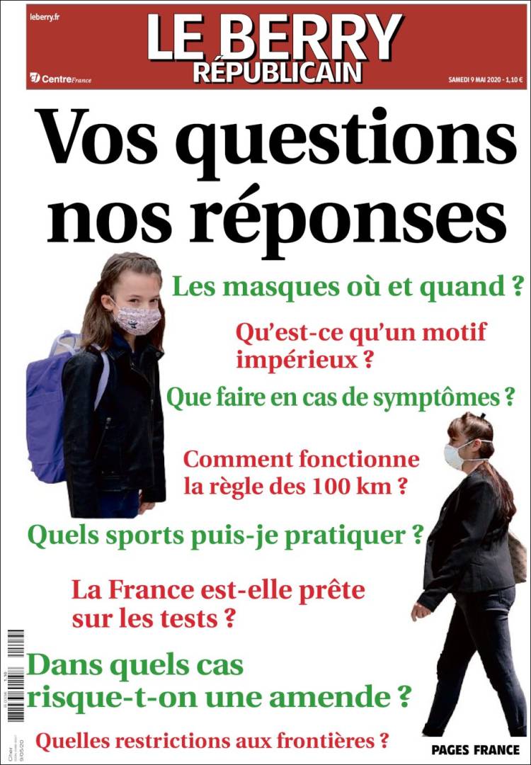 Portada de Berry Republicain (Francia)