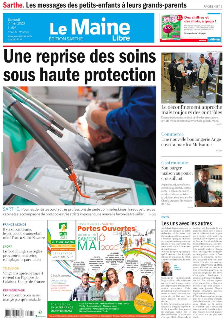 Portada de Le Maine Libre (Francia)