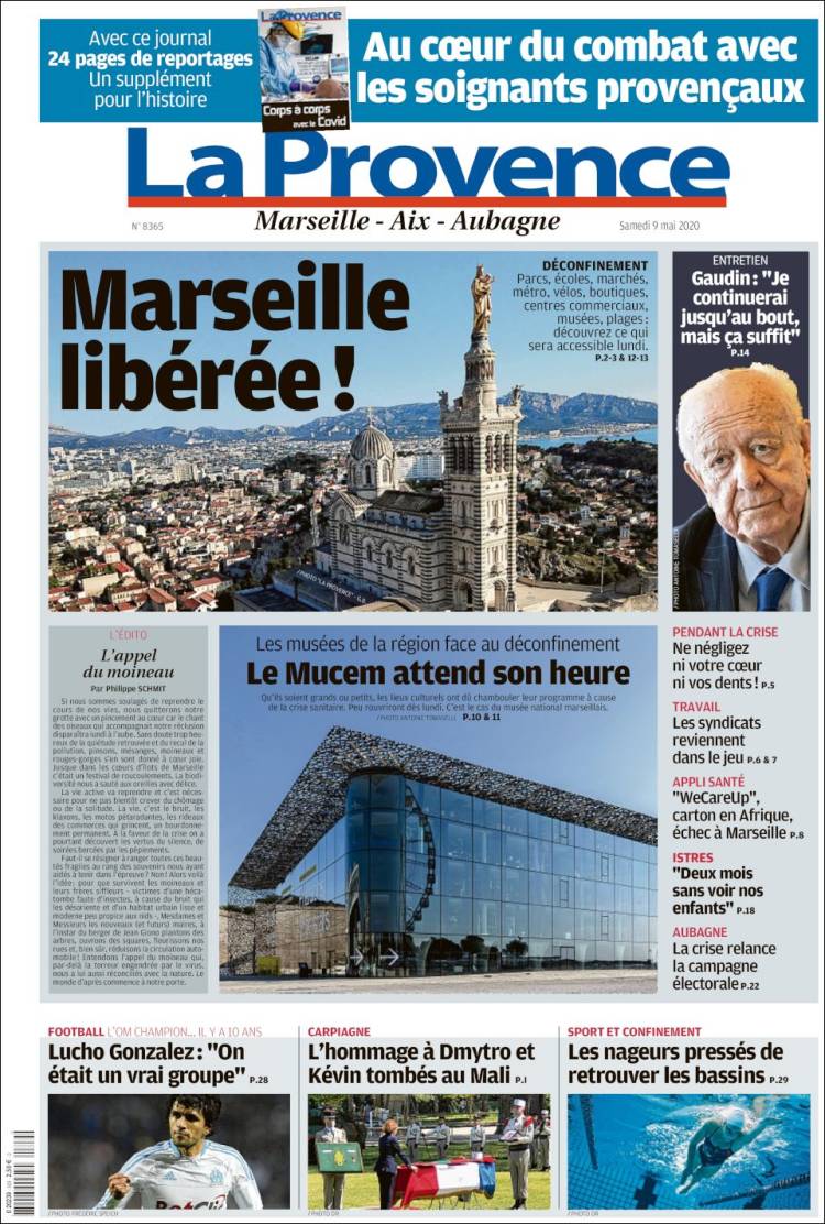 Portada de La Provence (Francia)