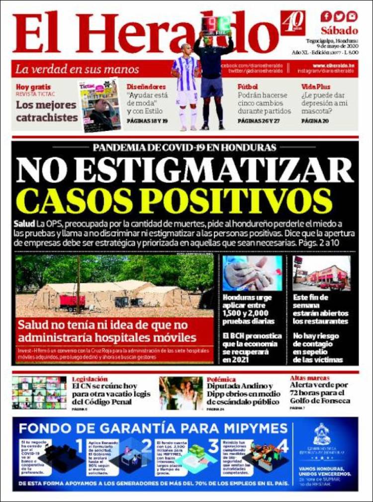 Portada de El Heraldo (Honduras)