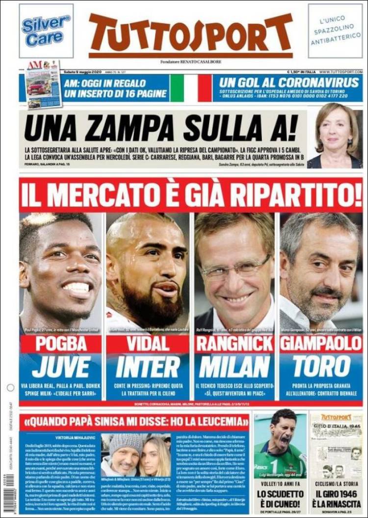 Portada de Tuttosport (Italia)