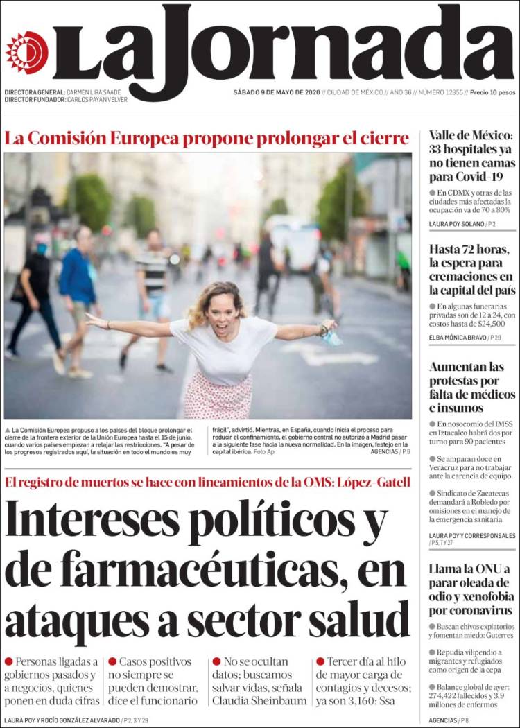 Portada de La Jornada (M&eacute;xico)