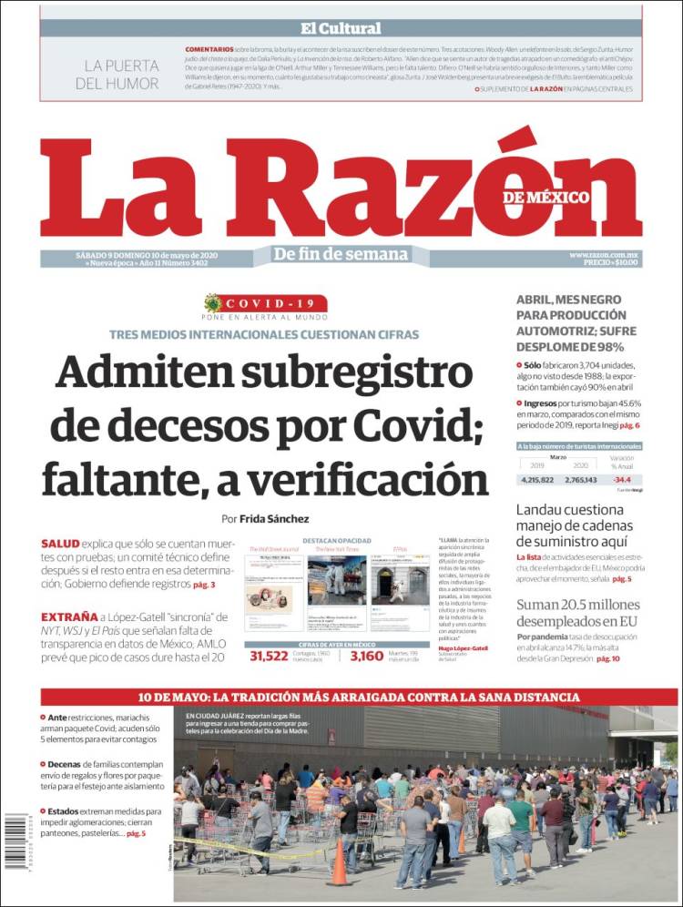 Portada de La Razón (M&eacute;xico)