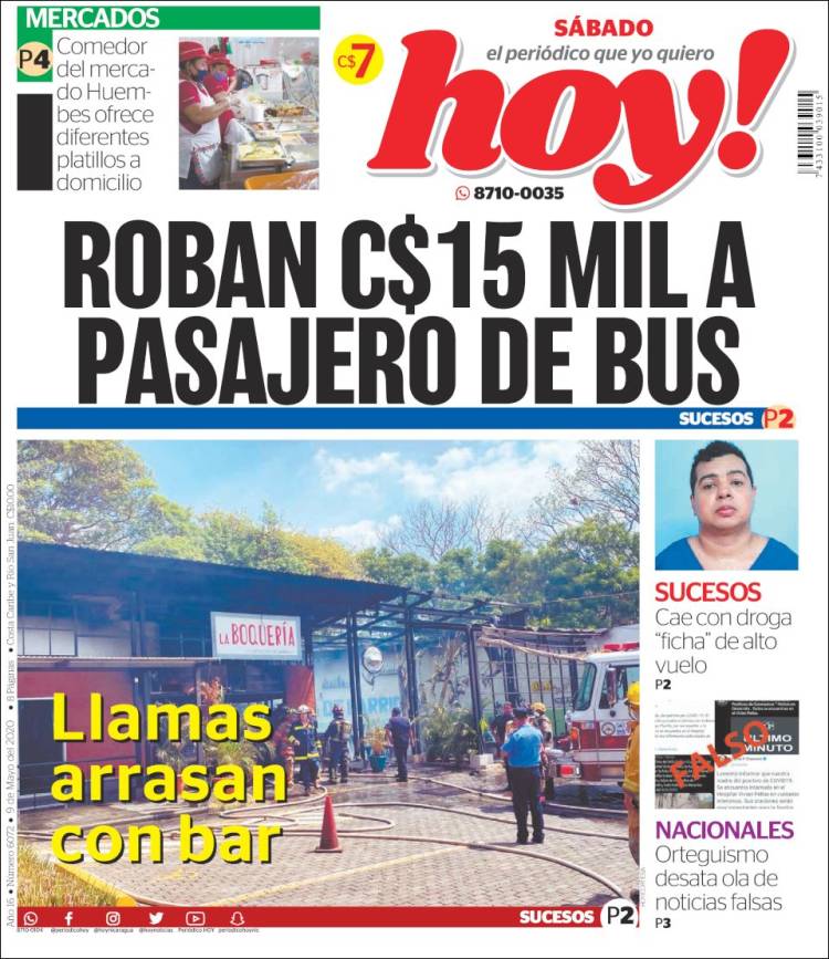 Portada de Hoy (Nicaragua)
