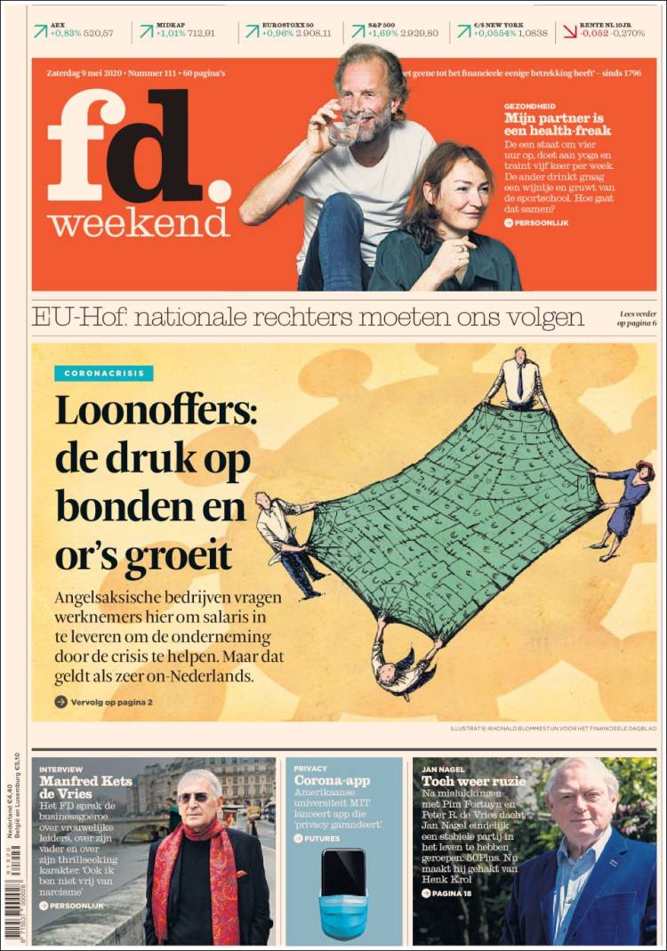 Portada de Het Financieele Dagblad (Pa&iacute;ses Bajos)
