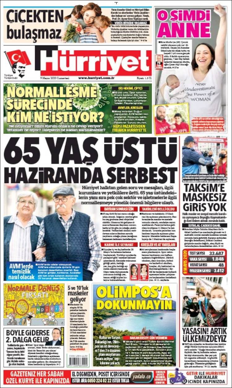 Portada de Hürriyet (Turqu&iacute;a)