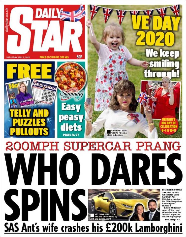 Portada de Daily Star (Reino Unido)