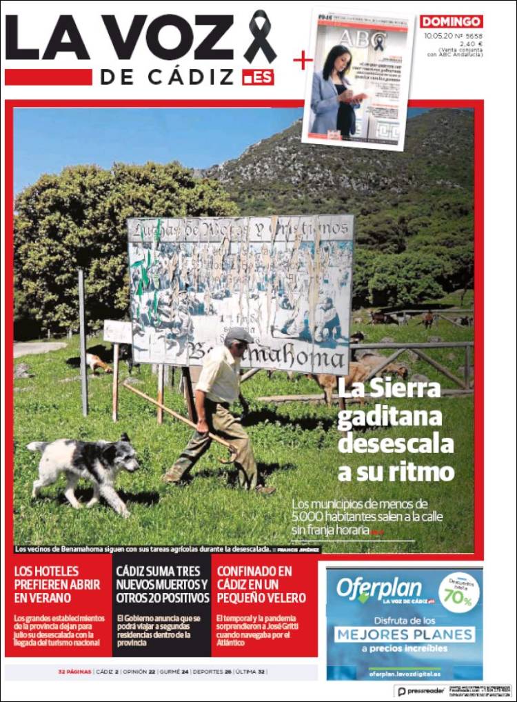 Portada de La Voz de Cádiz (Espa&ntilde;a)