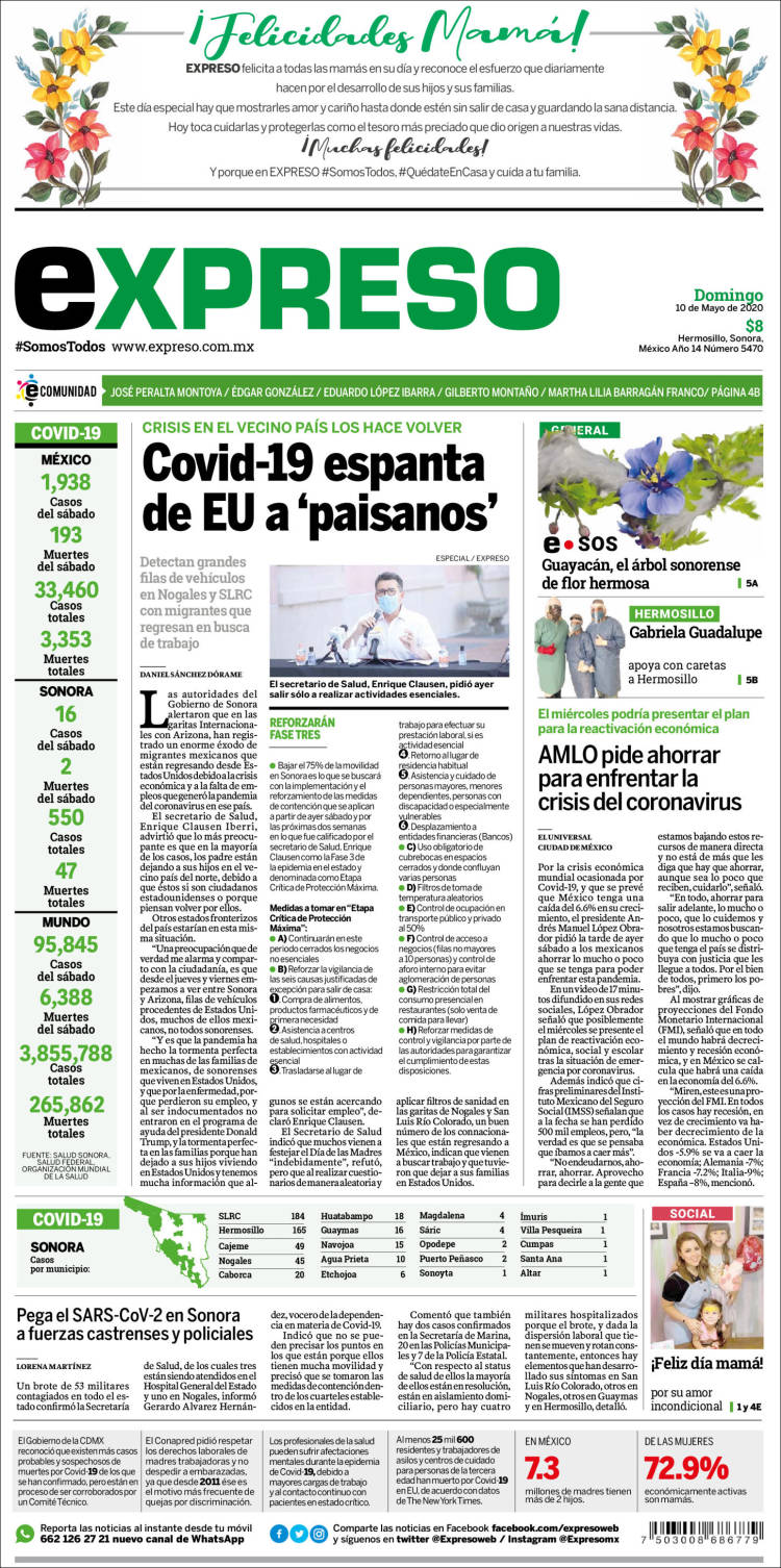 Portada de Expreso (Mexique)