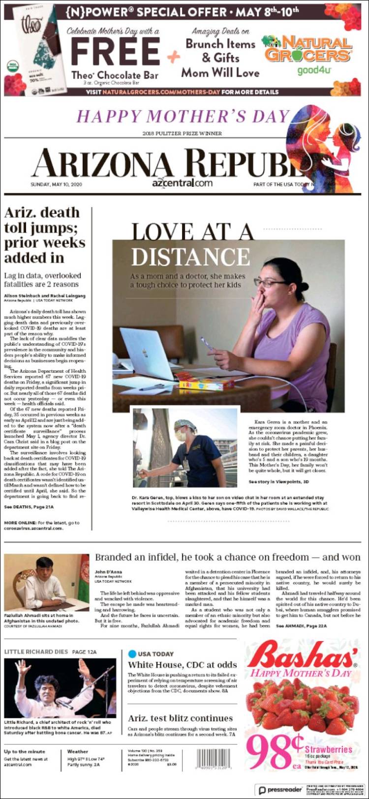 Portada de Arizona Republic News (USA)