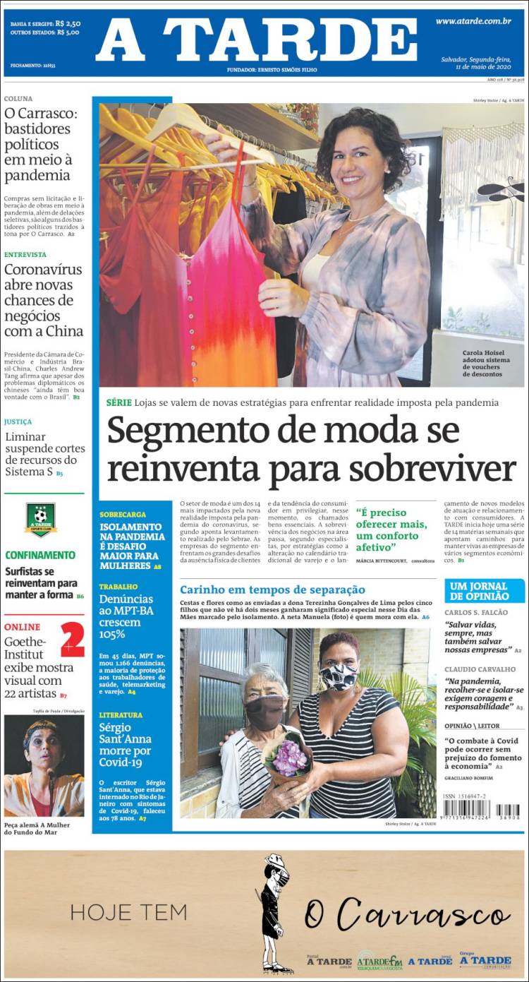 Portada de Diário A Tarde (Brasil)