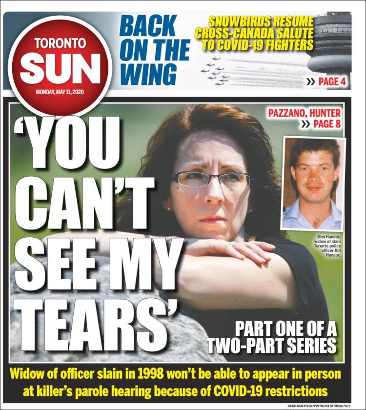 Portada de The Toronto Sun (Canadá)