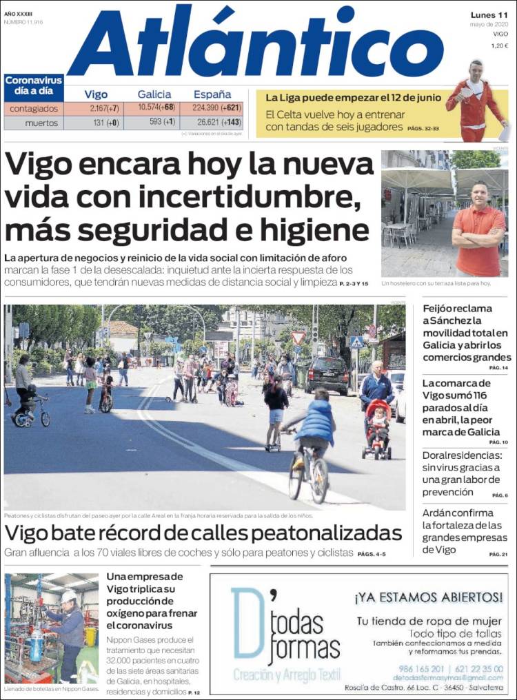 Portada de Atlántico Diario (España)