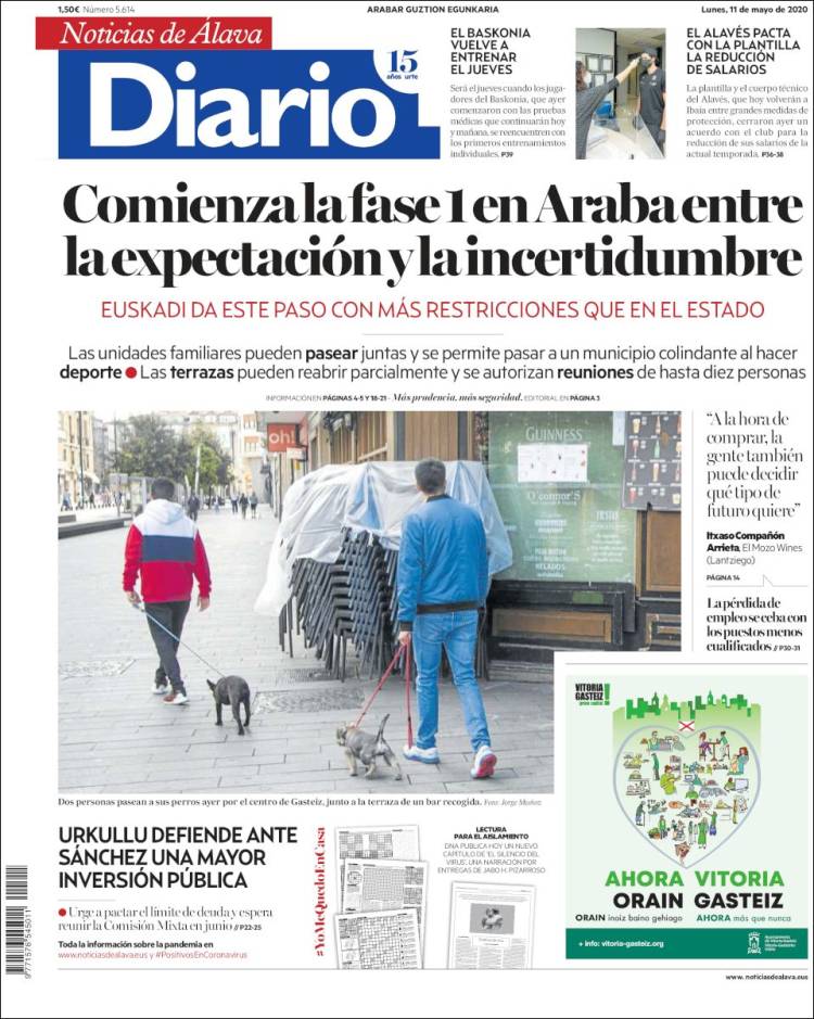 Portada de Noticias de Álava (España)