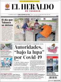 Portada de El Heraldo de Tabasco (México)