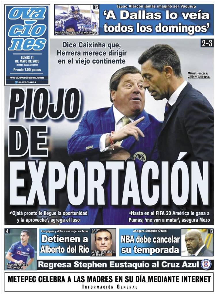 Portada de Ovaciones (Mexico)