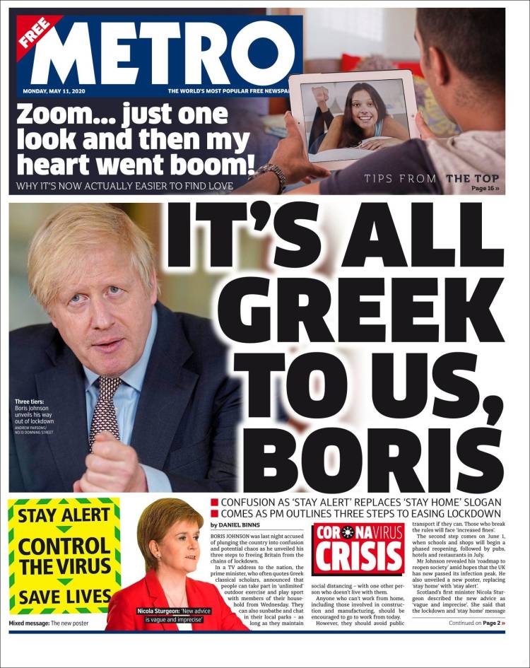 Portada de Metro (Reino Unido)