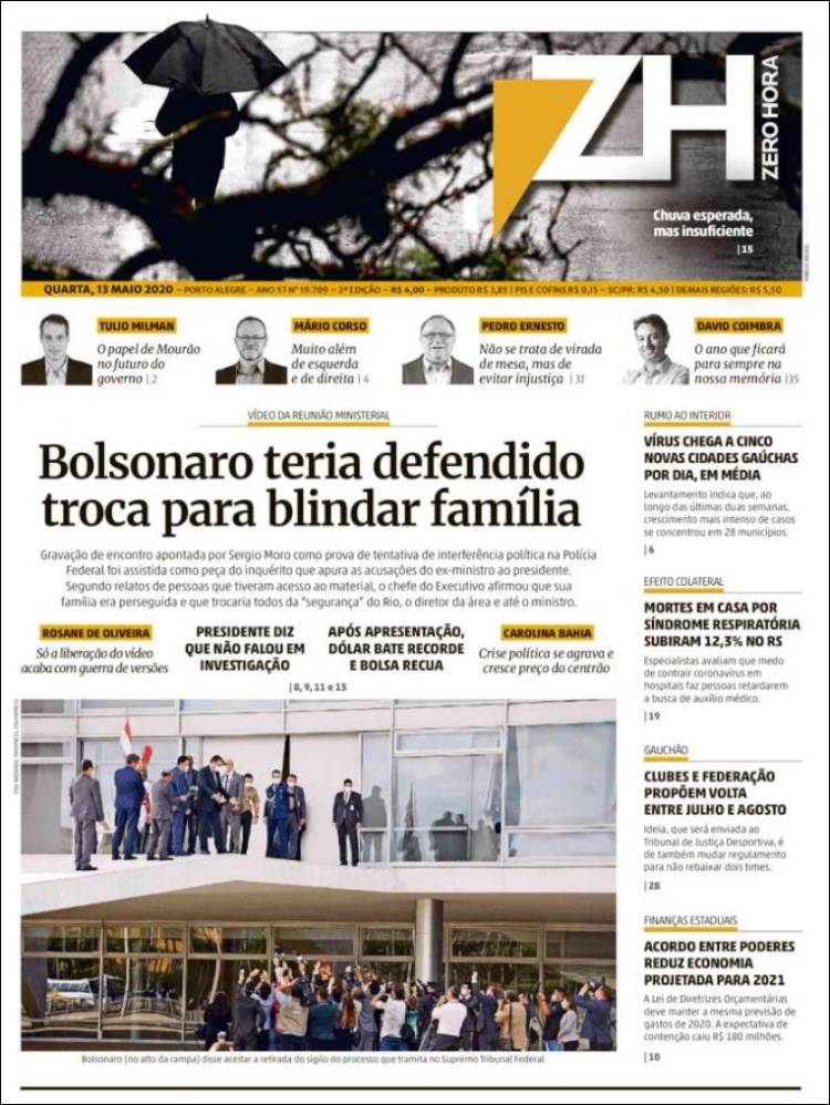 Portada de Zero Hora (Brasil)