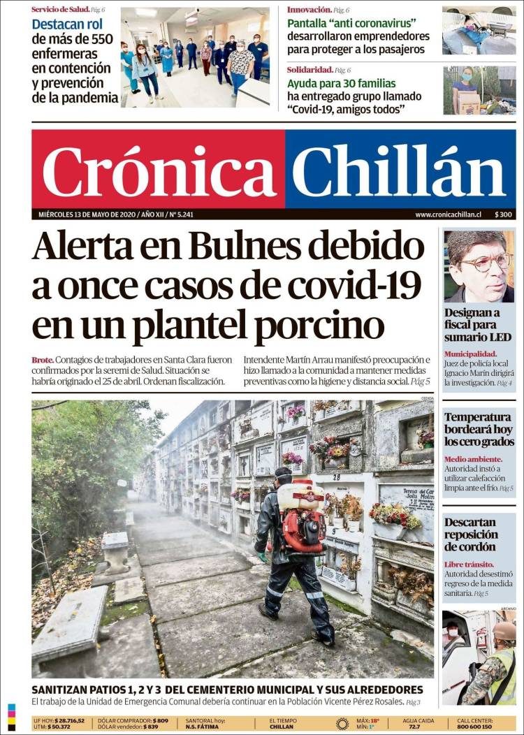 Portada de Crónica Chillán (Chile)