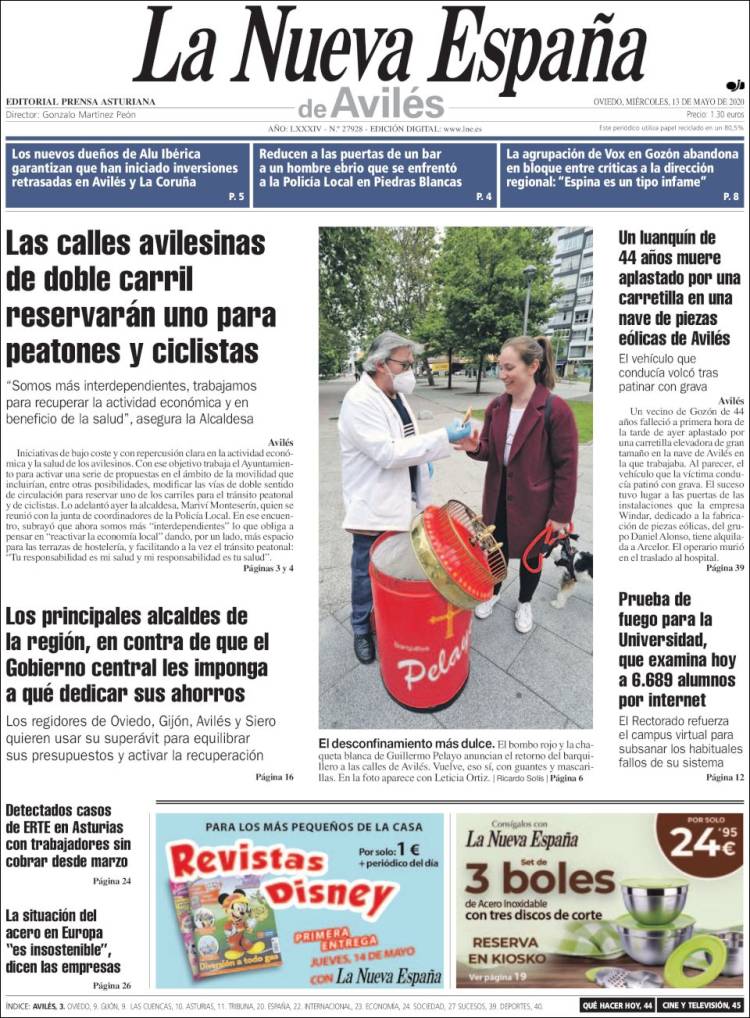 Portada de La Nueva España - Avilés (Espa&ntilde;a)