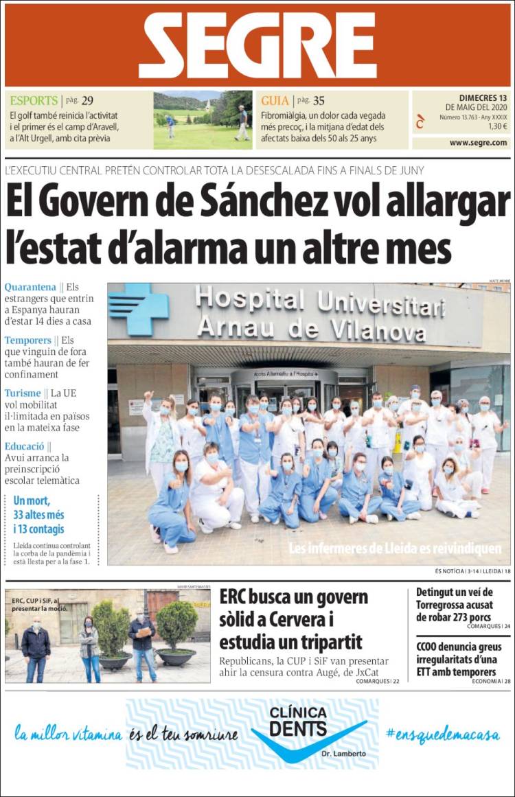 Portada de Segre (Espa&ntilde;a)