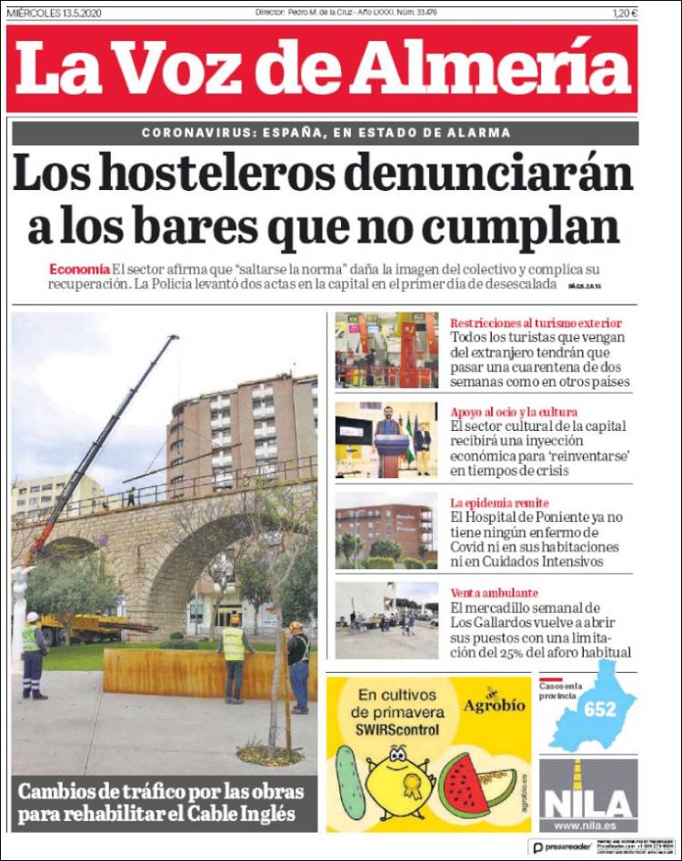 Portada de La Voz de Almería (Espa&ntilde;a)