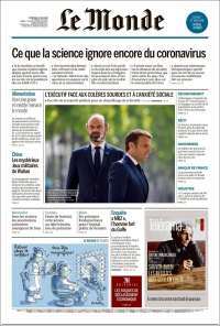 Portada de Le Monde (Francia)