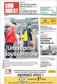 Portada de Sud Ouest (Francia)