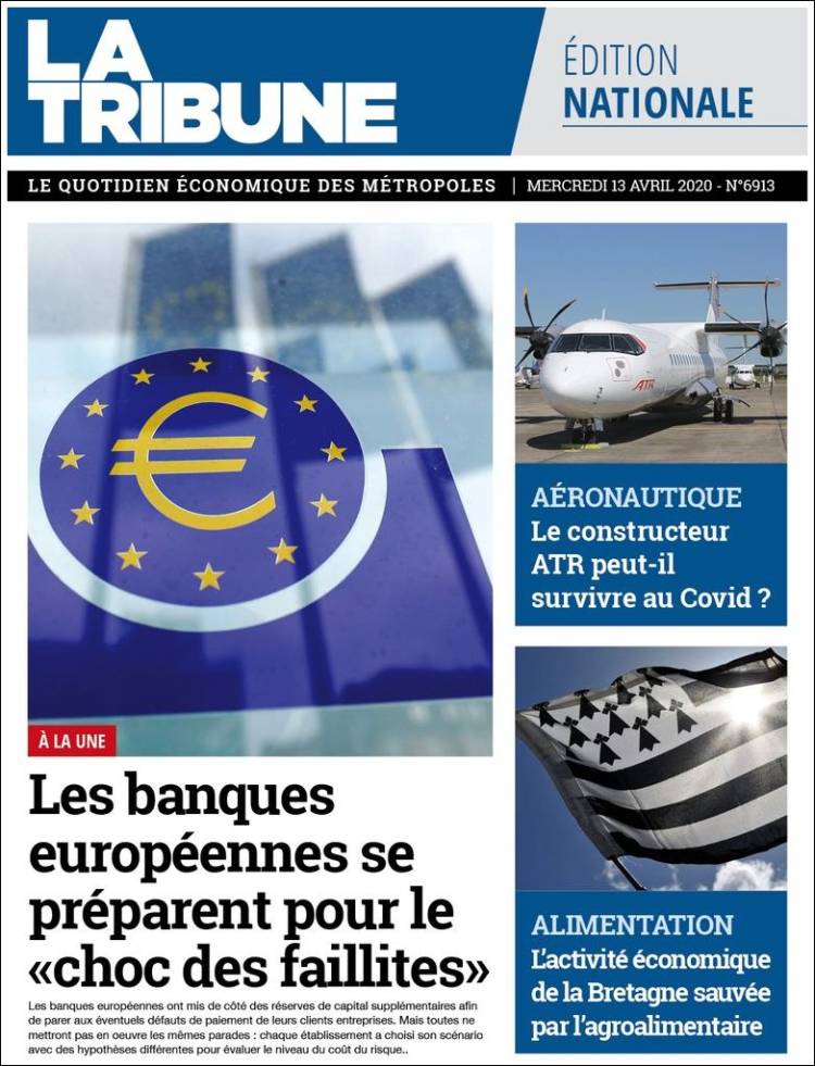 Portada de La Tribune (Francia)