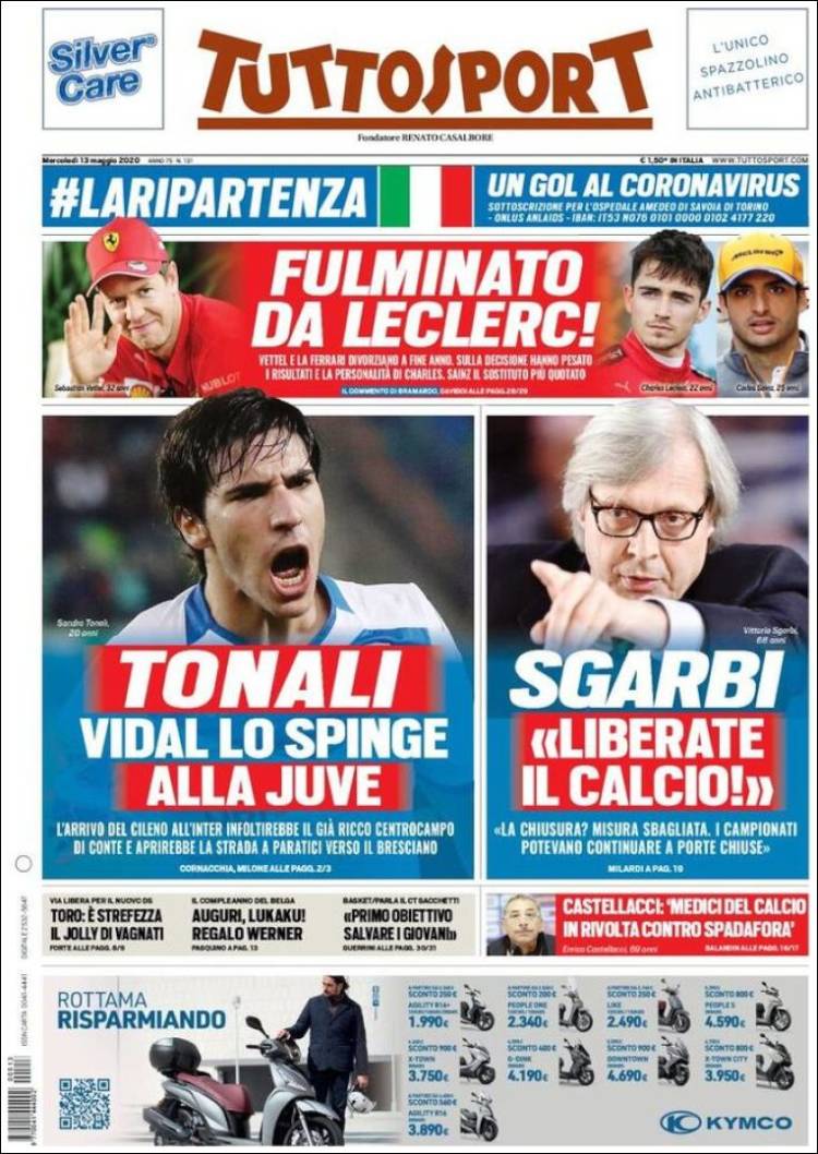Portada de Tuttosport (Italia)