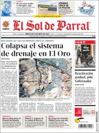 Portada de El Sol de Parral (México)