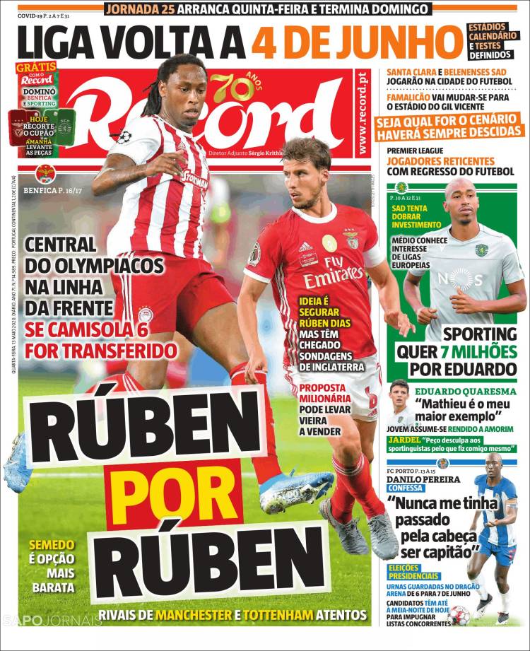 Portada de Record (Portugal)