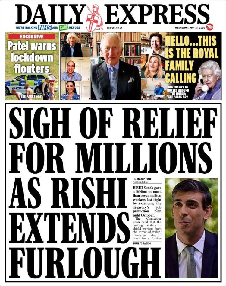 Portada de Daily Express (Reino Unido)