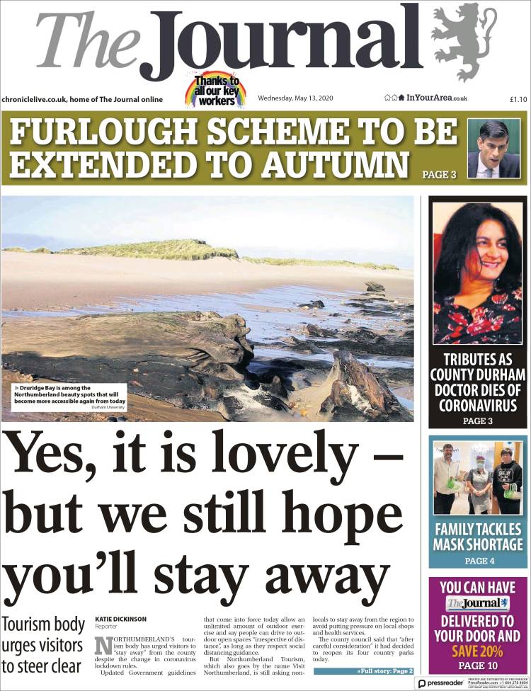 Portada de The Journal (Reino Unido)