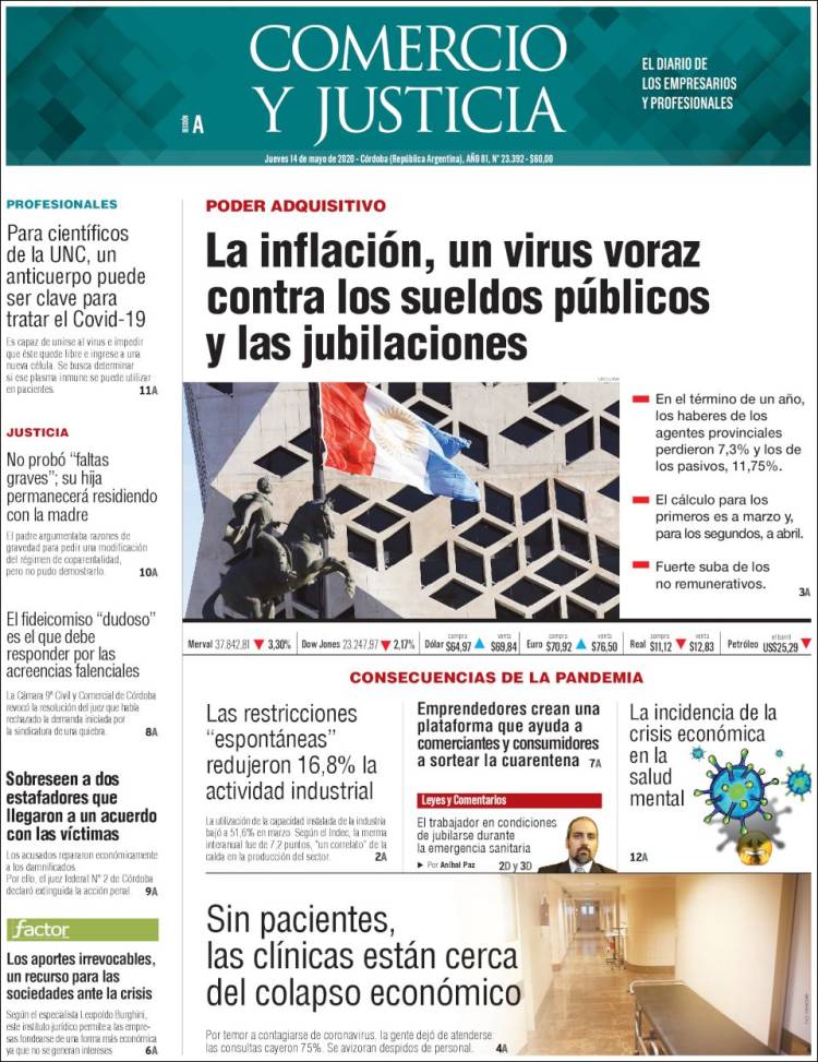 Portada de Comercio y Justicia (Argentina)