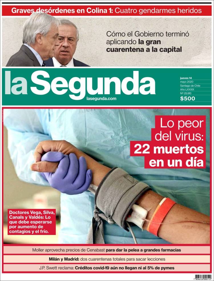 Portada de La Segunda (Chile)