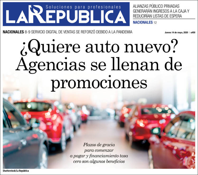 Portada de La República (Costa Rica)