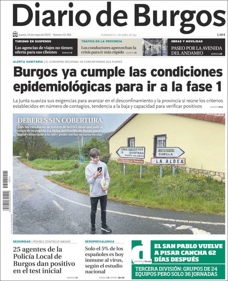 Portada de Diario de Burgos (Espa&ntilde;a)
