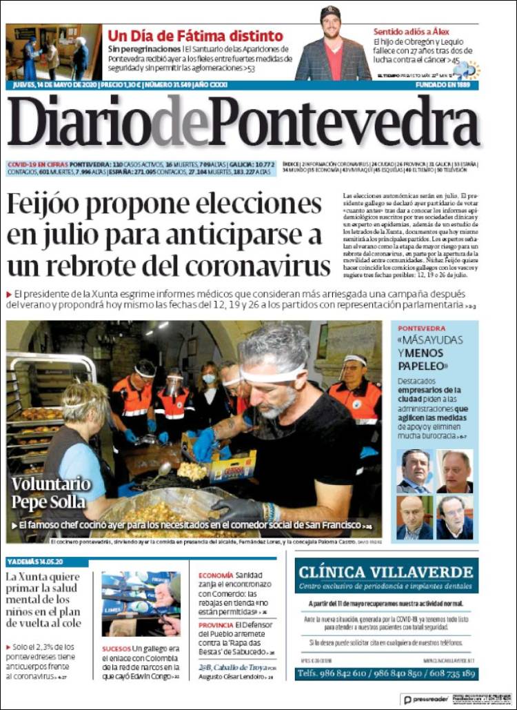 Portada de Diario de Pontevedra (Espa&ntilde;a)