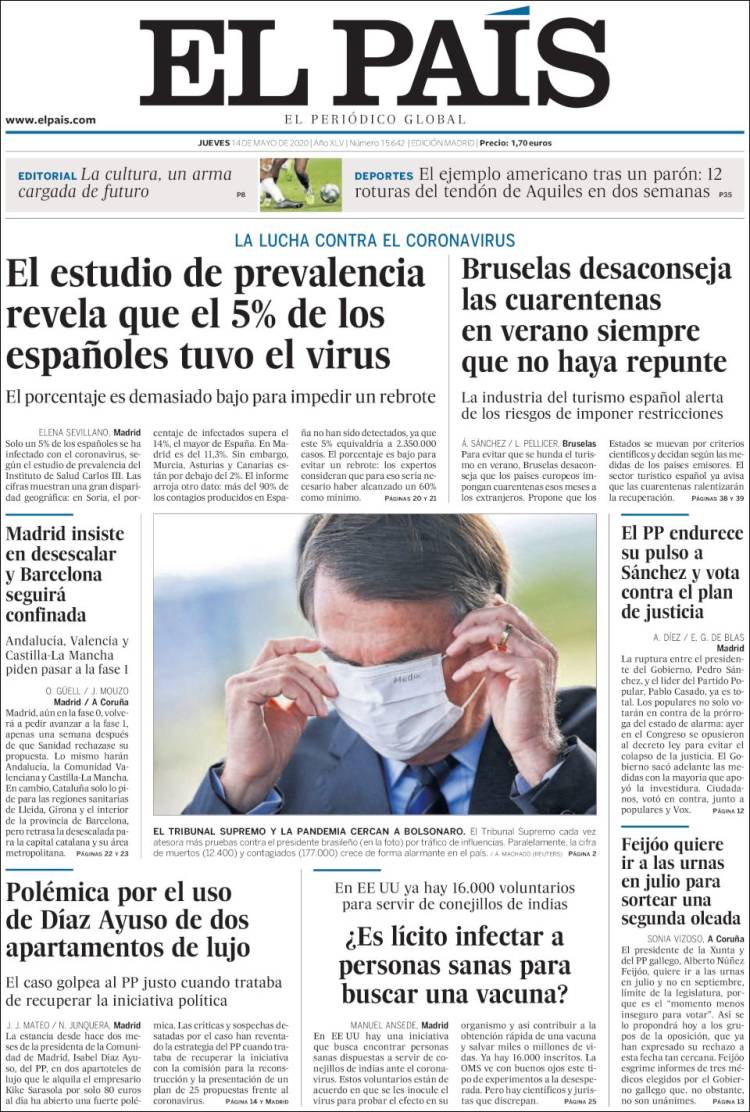 Portada de El País (Espa&ntilde;a)