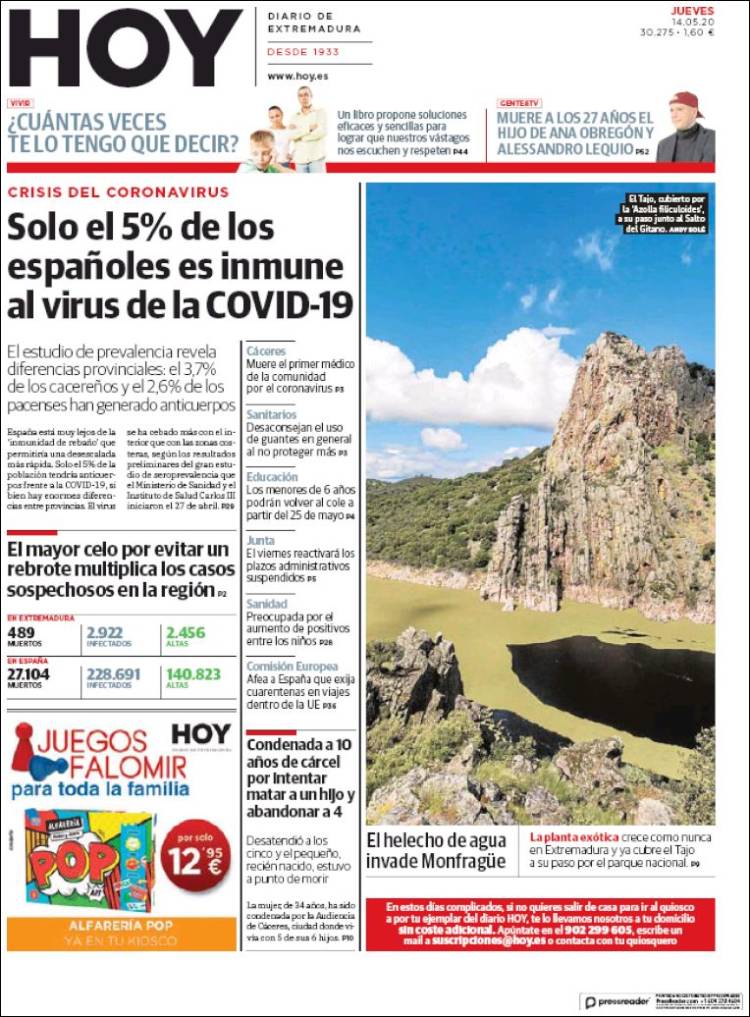 Portada de Hoy - Badajoz (Espa&ntilde;a)