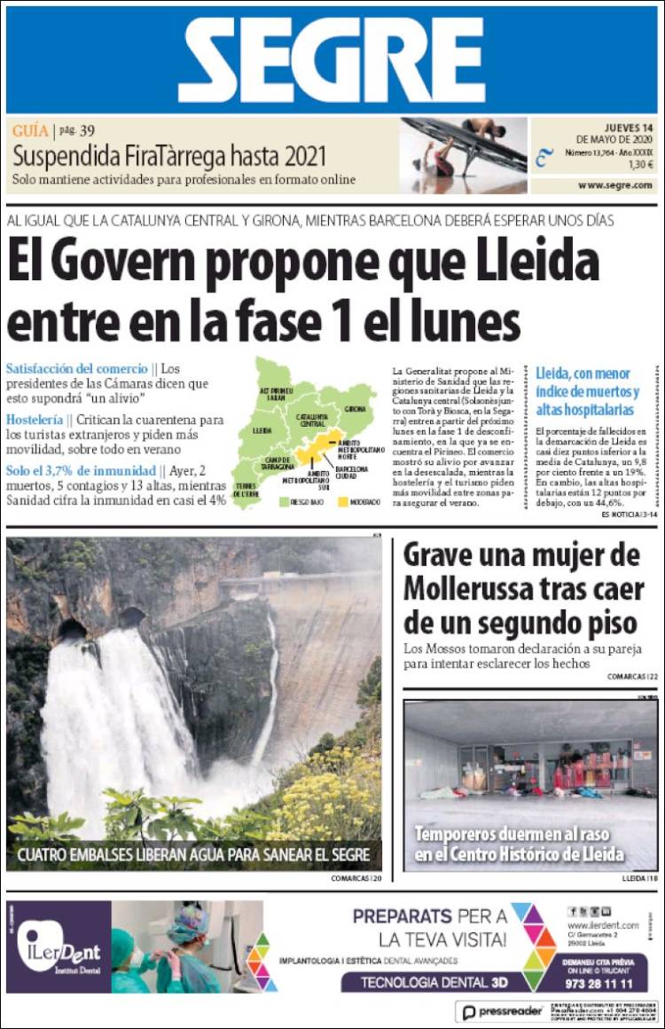 Portada de Segre  (Espa&ntilde;a)