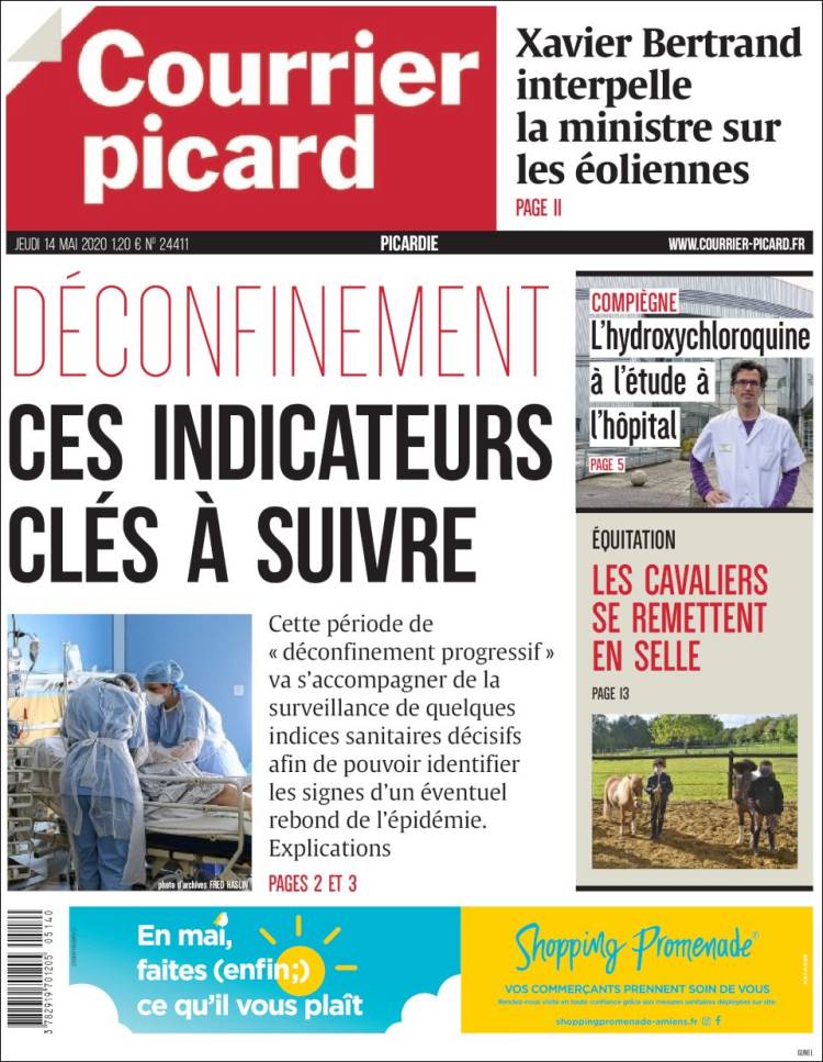 Portada de Courrier Picard (Francia)