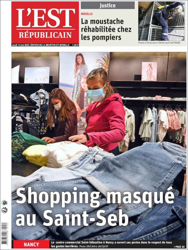 Portada de L'Est Republicain (Francia)