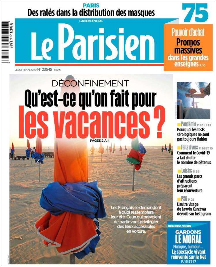 Portada de Le Parisien (Francia)