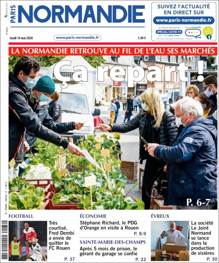 Portada de Paris Normandie (Francia)