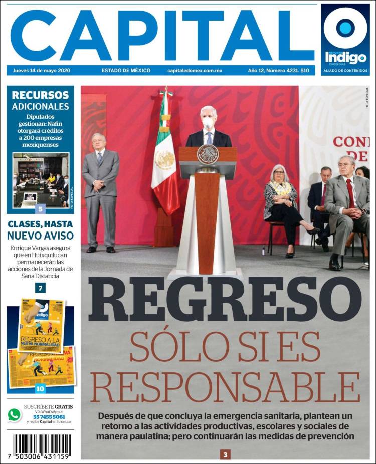 Portada de Capital México (Mexico)