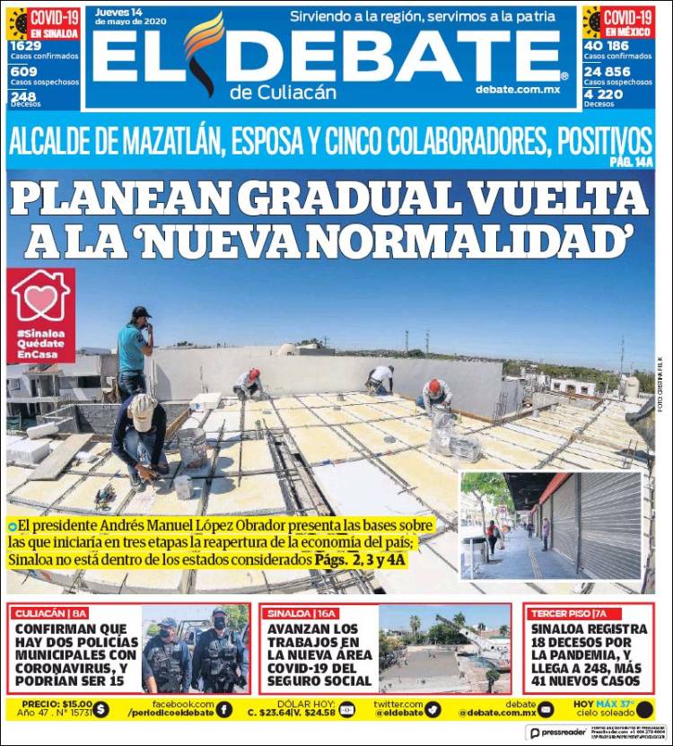 Portada de El Debate de Culiacán (Mexico)