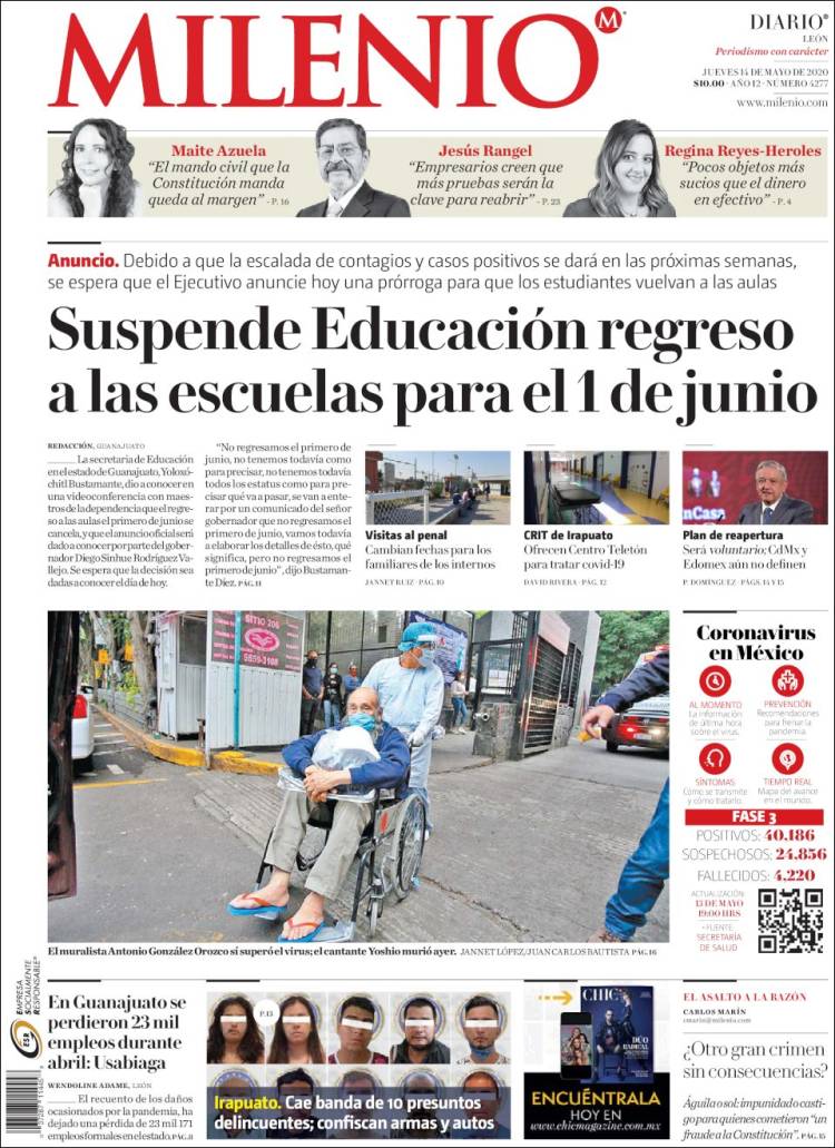 Portada de Milenio de León (México)